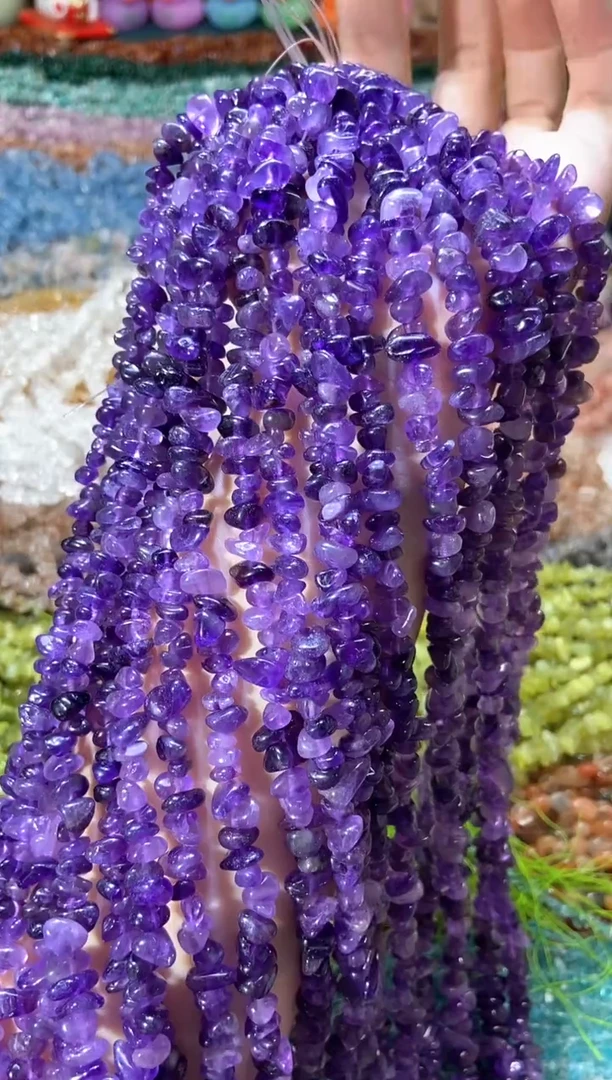 水晶珠宝半成品未镶嵌紫水晶