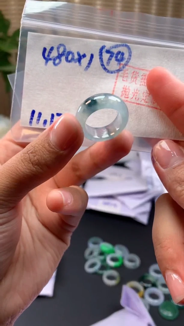 【闪购商品】定制翡翠未镶嵌戒圈#480元-毛货需精细抛光