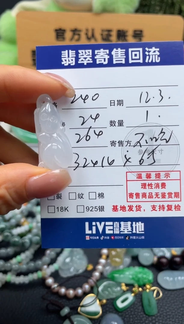 颈饰未镶嵌翡翠10151370