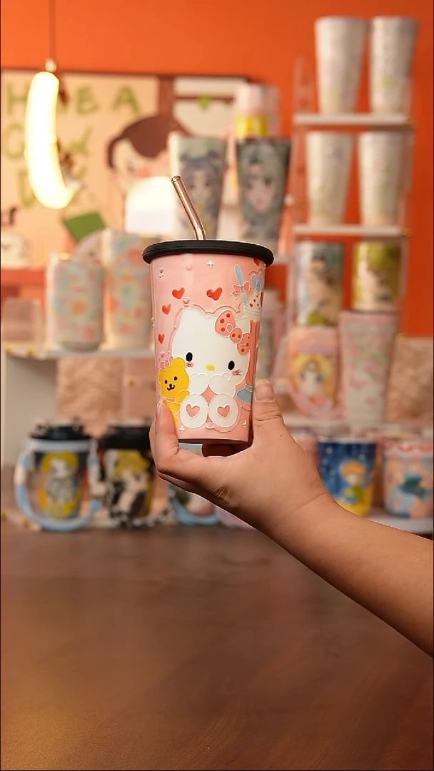 (玉泥）景德镇手工手绘万花文创陶瓷杯