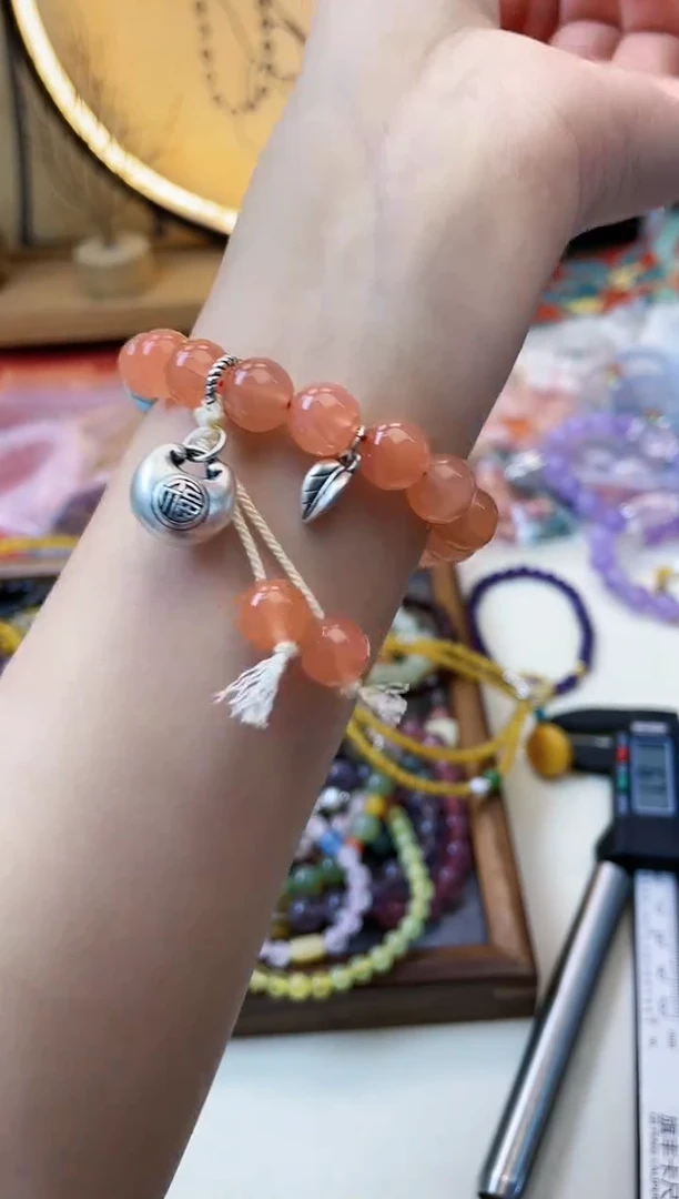 【闪购商品】玛瑙手饰足银镶嵌130手串