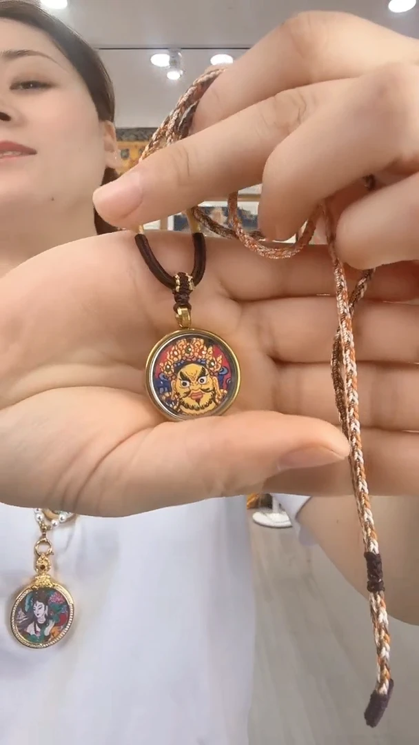 吊坠黄老师纯手绘唐卡