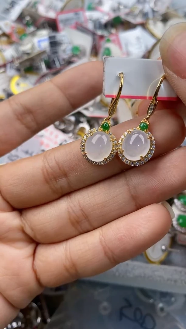 银S925镶嵌戒指翡翠555--2