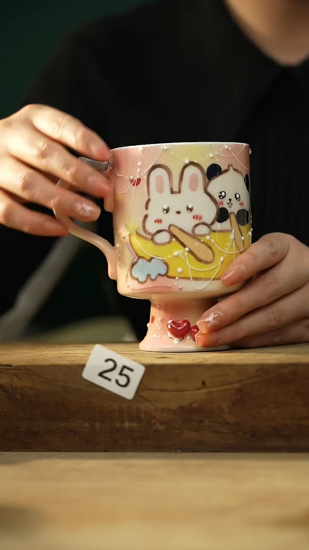 【闪购商品】瓷片新品！设计师手绘濑户烧咖啡杯 星辰