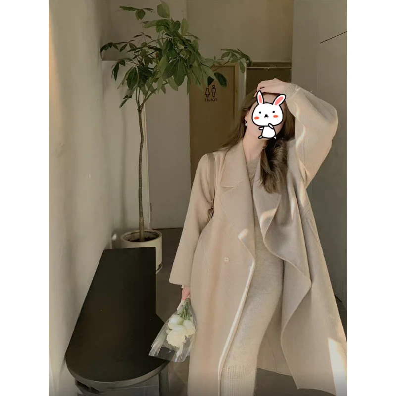 今年流行双面羊毛大衣女2025新款秋冬季小个子羊毛高级感毛呢外套