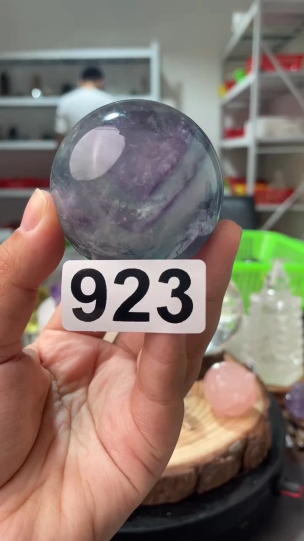 未镶嵌珠宝奇石萤石萤石球923