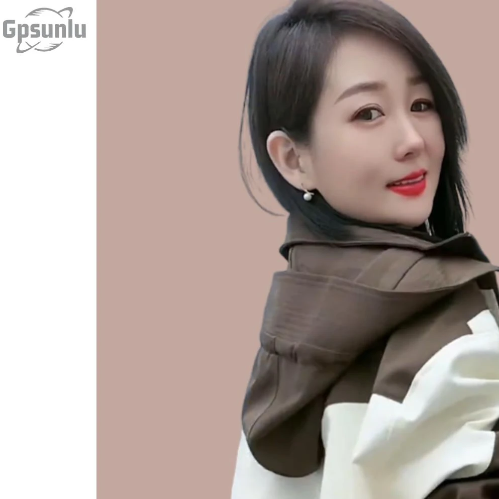 gpsunlu春秋季新款女撞色短款棒球服小个子连帽休闲百搭夹克外套