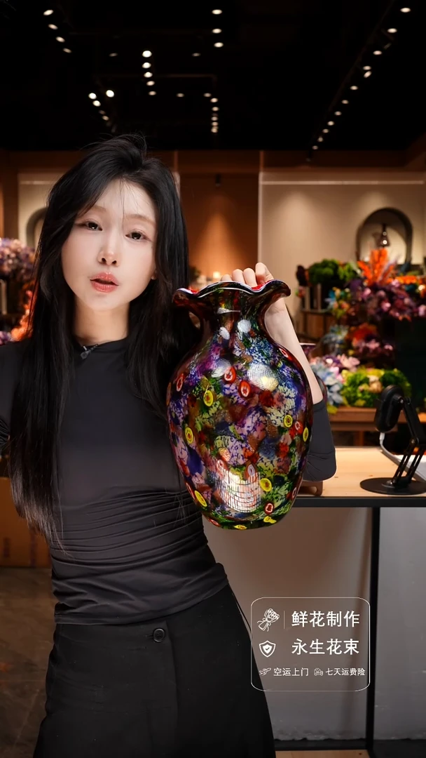 琉璃手工艺品手工花器花束空运包邮送货上门-以图片为准