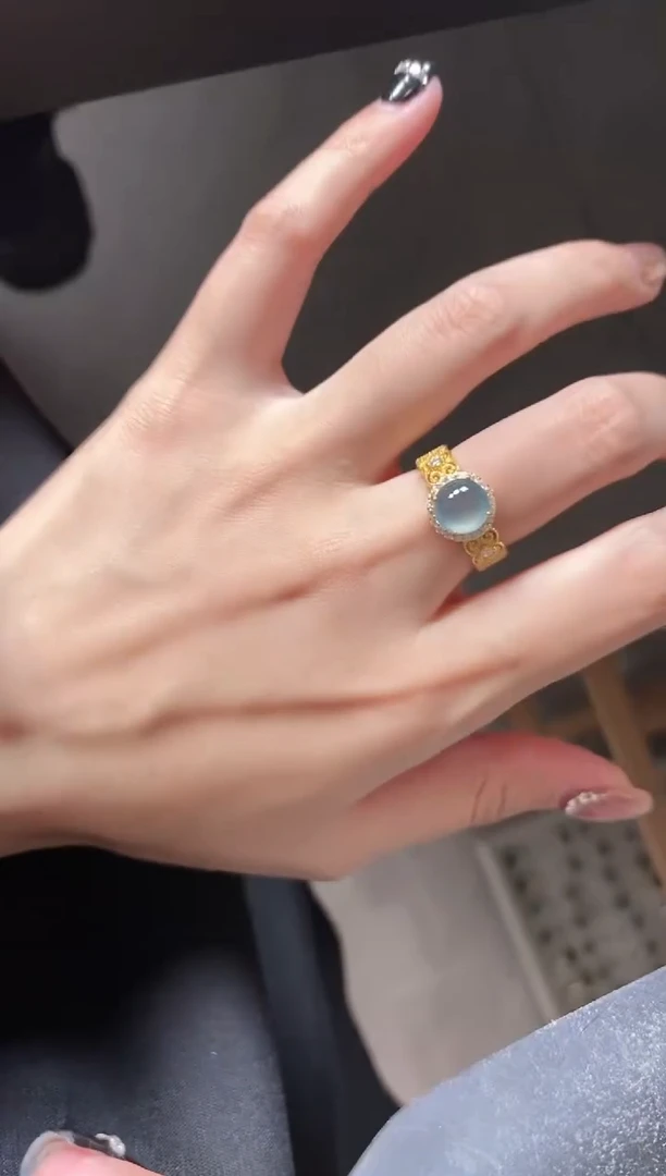 银S925镶嵌戒指翡翠5151-20