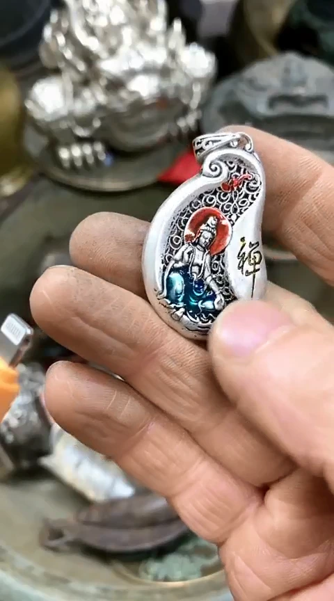 【闪购商品】一物一拍编号烤蓝禅意挂件