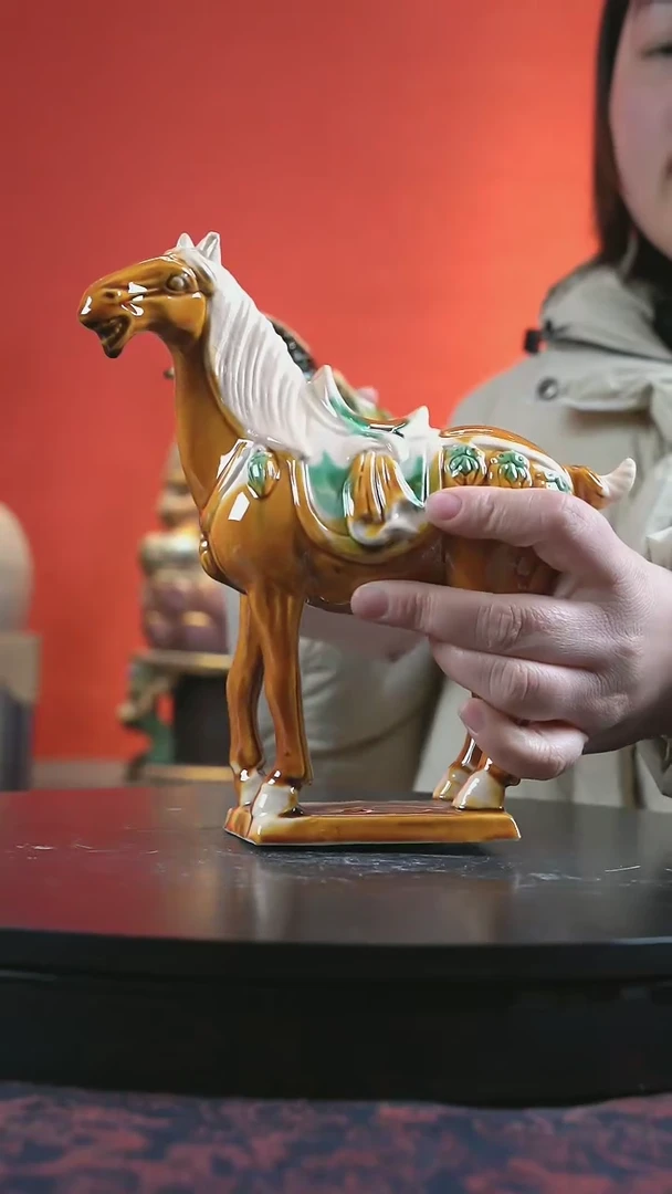 【闪购商品】唐三彩唐三彩四足立马 黄色
