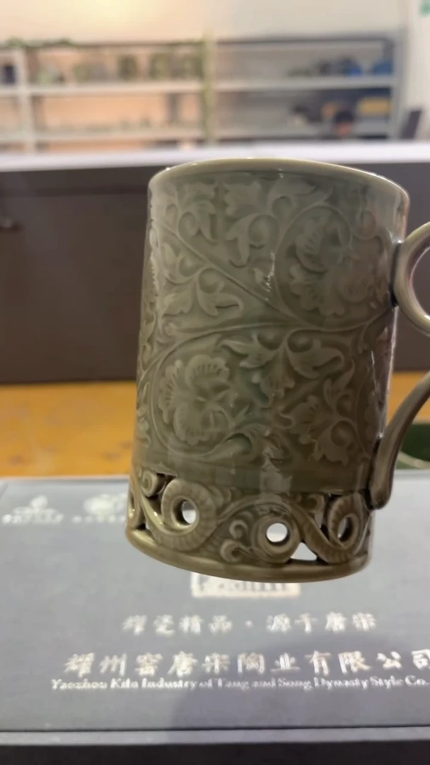 瓷片瑕疵处理 窑变的闻香杯 一个