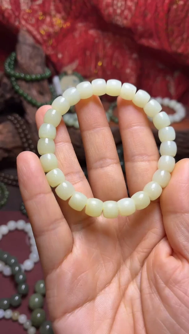 未镶嵌手链和田玉8mm黄口直切