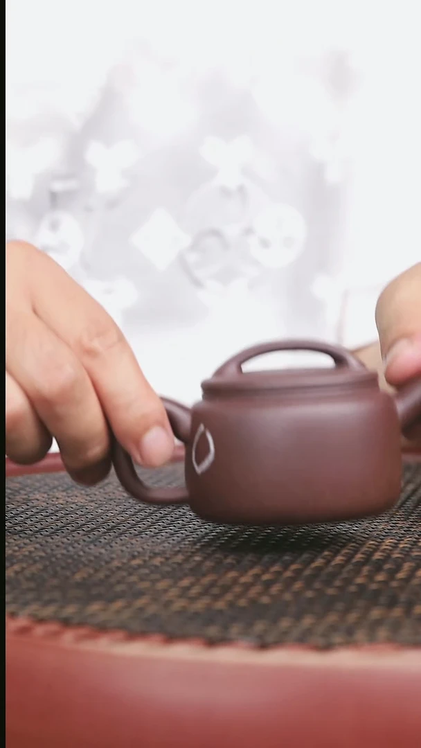 茶壶紫砂16号高砂老紫泥炮筒汉瓦150CC微微暇