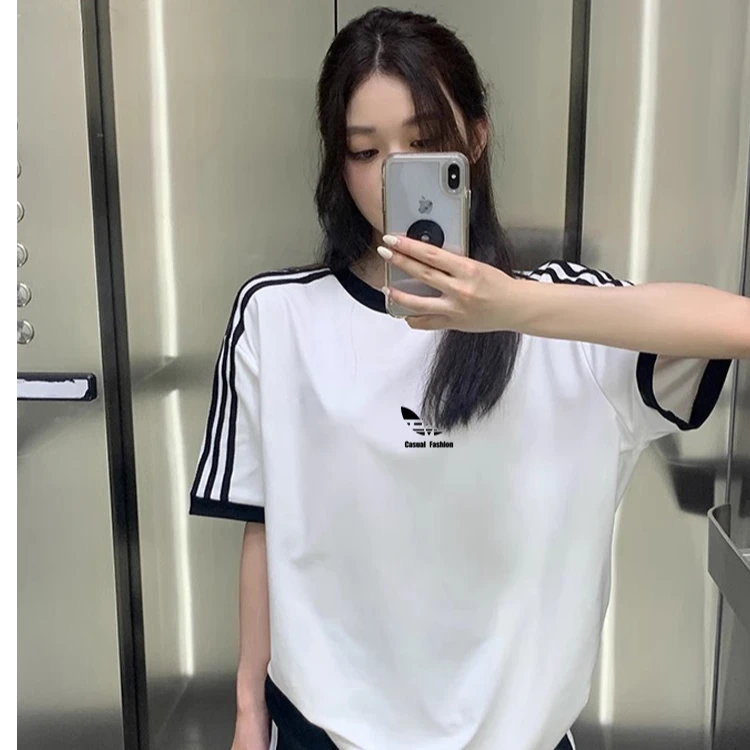 奥莱专柜美式短袖t恤女夏季行宽松显瘦休闲oversize情侣半袖上衣