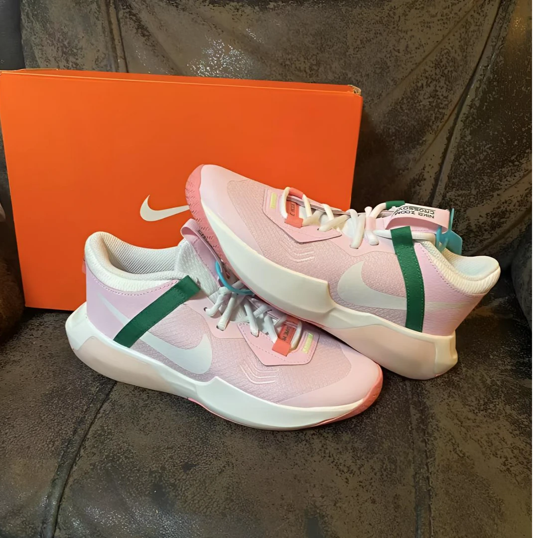 Nike/耐克男鞋女鞋 Air Zoom实战中帮缓震篮球鞋粉白 DC5216-602