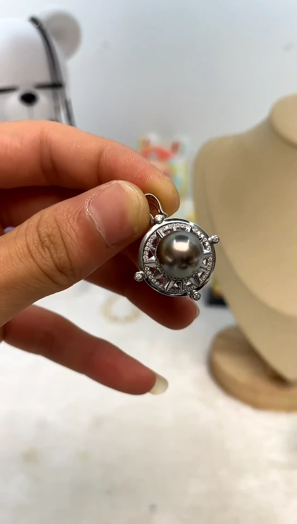 颈饰银S925镶嵌海水珍珠12-13