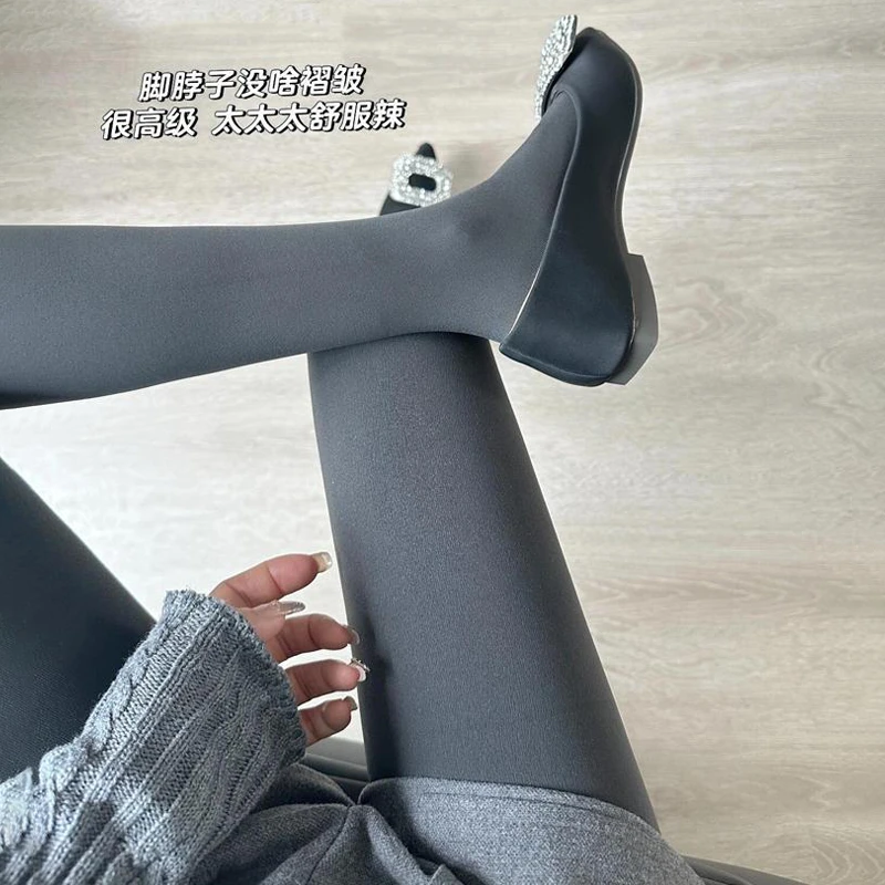 【水光高级灰热卖】新款320g深灰色踩脚2025年加绒自发热打底裤显瘦