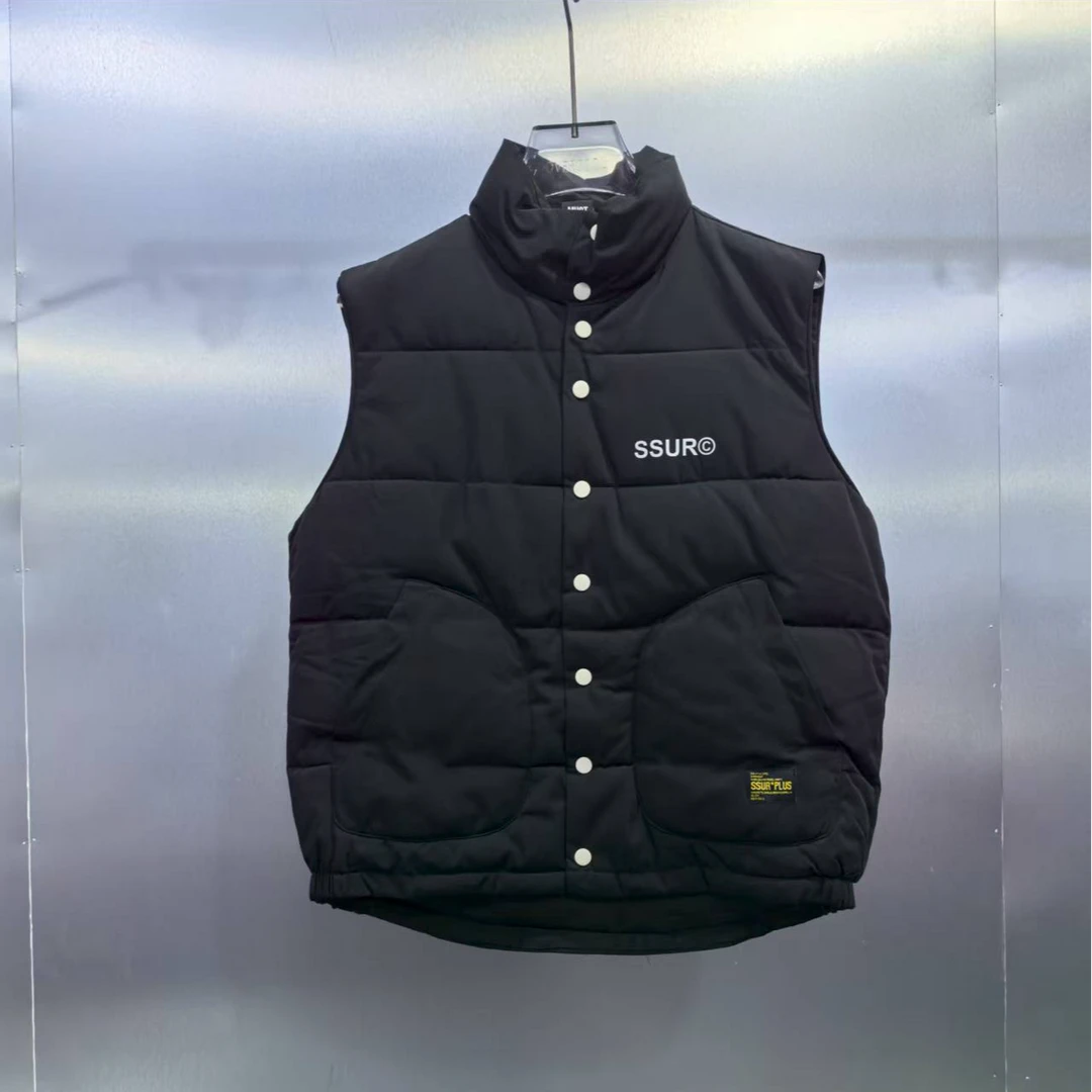 Z01-72935-SSU秋冬季后背反光字母印花时尚棉服马甲