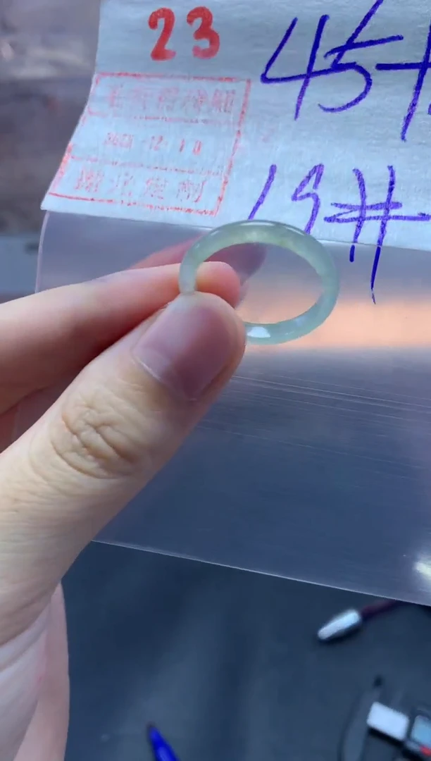 未镶嵌定制翡翠戒圈19#55毛货需精细抛光