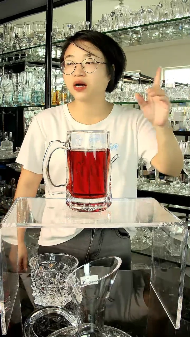 水晶玻璃平底款J007  1只