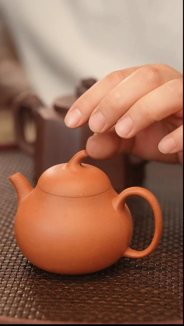 茶壶紫砂全手 红清水 茄瓜