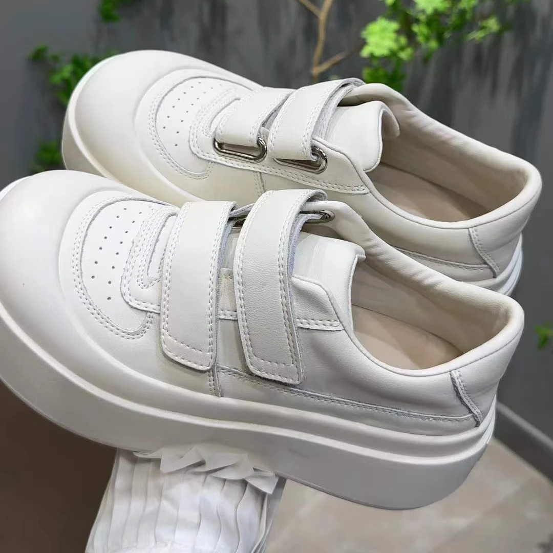 TY7 【魔术贴】四季款软底魔术贴小白鞋(跟高4厘米)