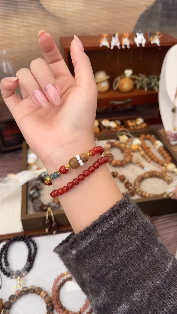 木质类沉小香双圈手串