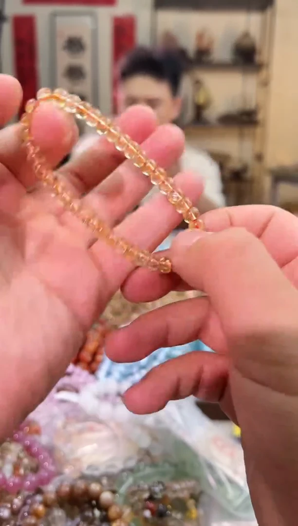 黄晶手链未镶嵌黄水老型直切（多样性发一）