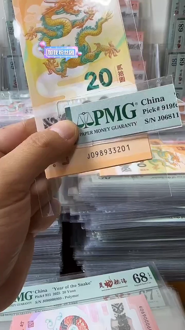 塑料098933201龙钞标十包PMG