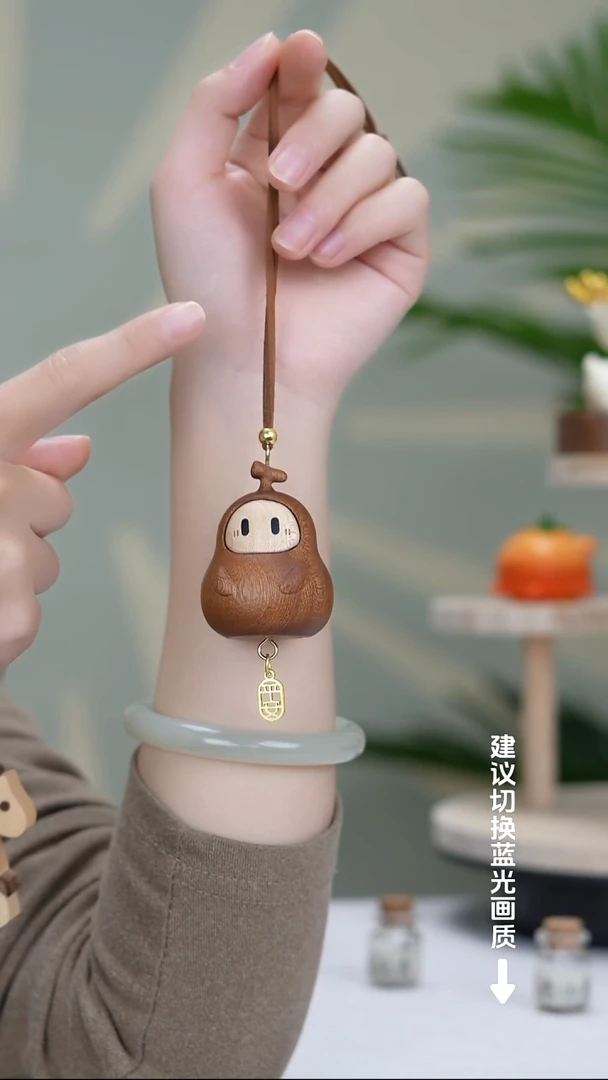 木质拼接福禄娃娃车挂件