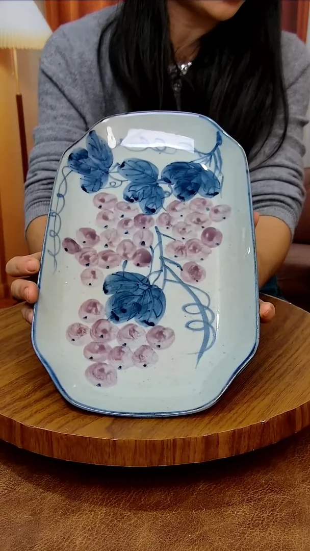 盘陶景德镇手工手绘釉下彩陶瓷