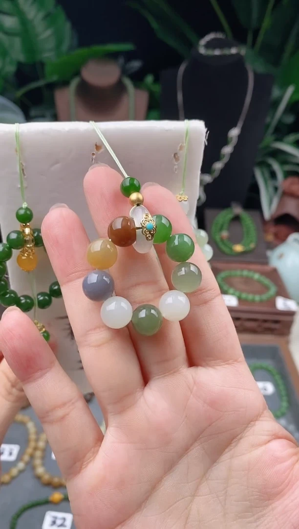 【闪购商品】和田玉未镶嵌挂件10m多宝手机链