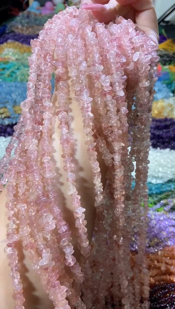 水晶珠宝半成品未镶嵌草莓晶