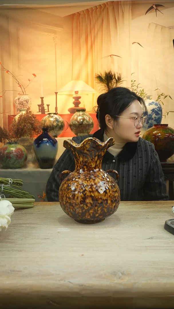 高26口15高温陶瓷花瓶花器