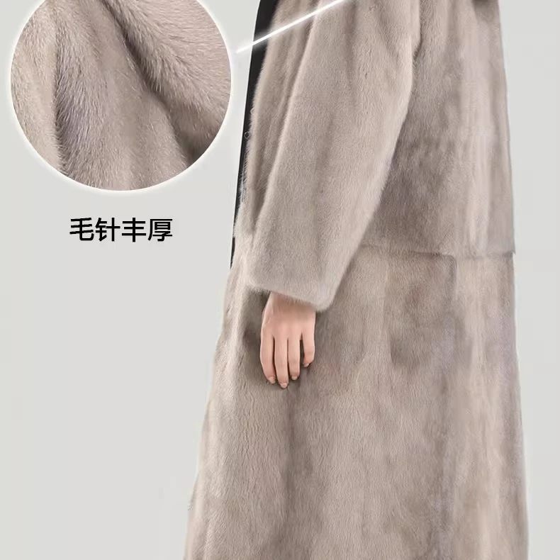 长款1.15米【专柜金标】海宁貂绒派克服女款可拆卸内胆尼克服