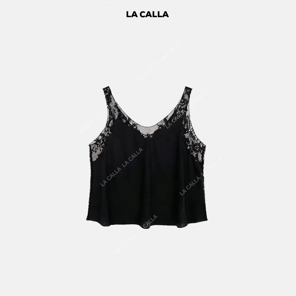 LA CALLA花满楼时尚夏季设计感气质背心上衣YY-M-5527