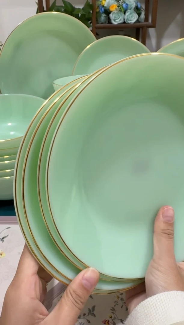 8英寸深盘4个  玉瓷【贝美】