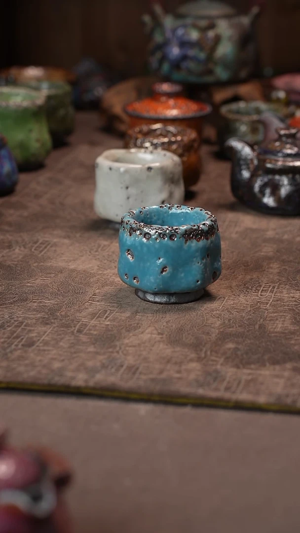 景德镇柴烧志野杯