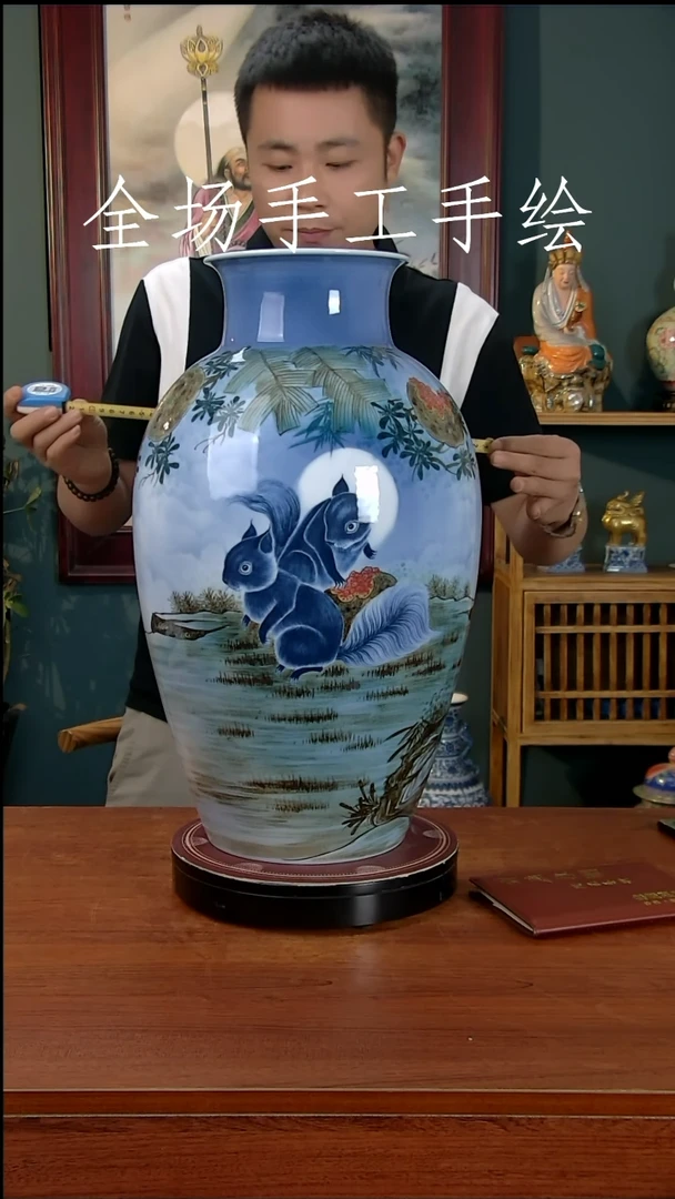 景德镇高端陶瓷摆件瓶1