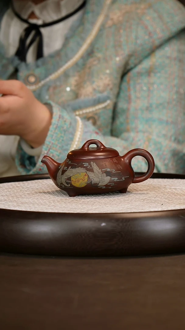 茶壶紫砂【沈建康】古乌泥矮石瓢   200CC