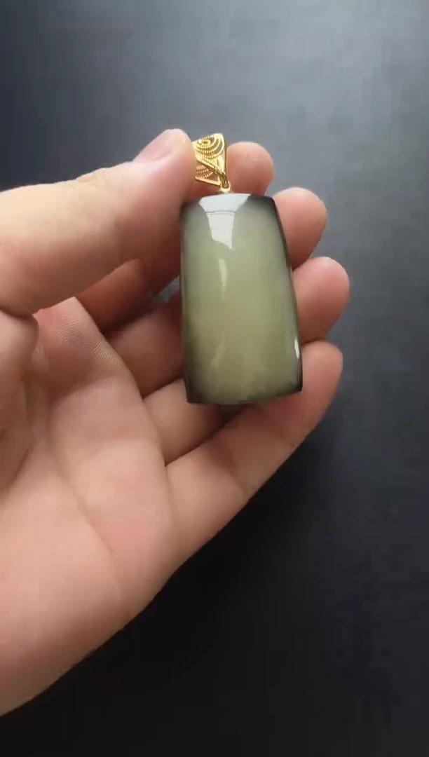 银S925镶嵌琥珀裸石琥珀锁骨