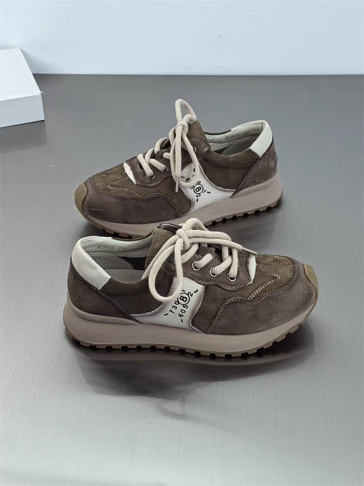 729013《母后》头层牛皮复古手工阿甘运动鞋