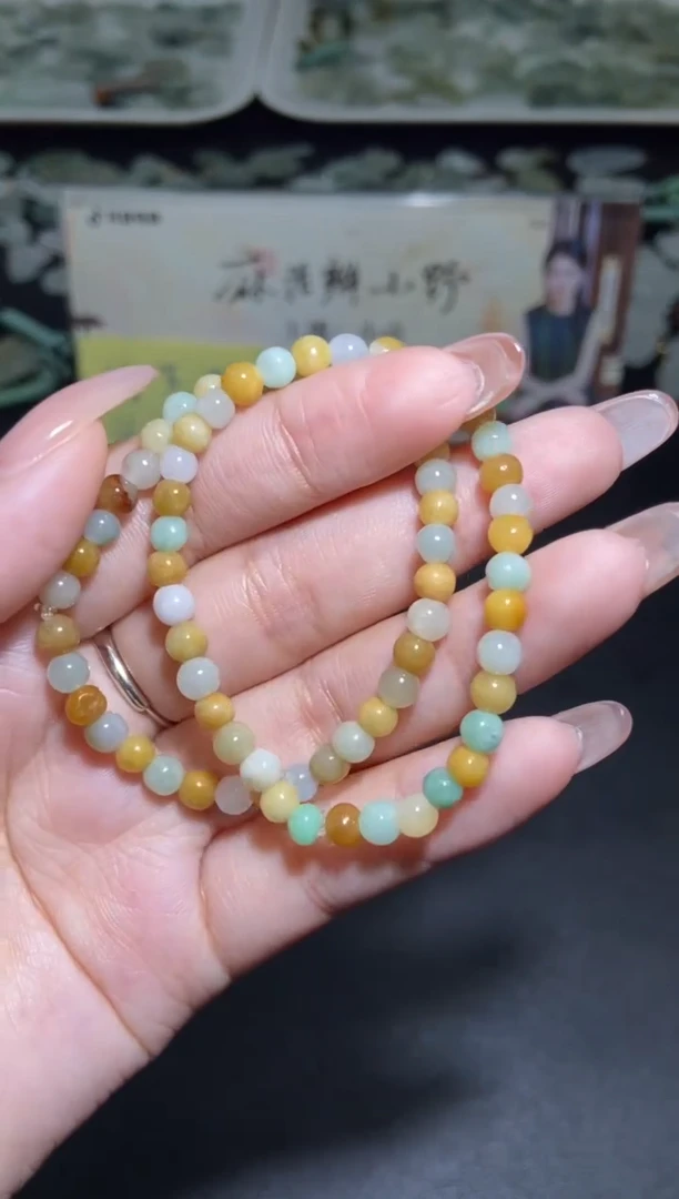 【闪购商品】翡翠手串未镶嵌天然翡翠A货38多样性发一