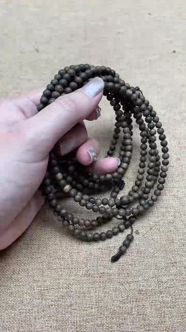 沉香手串文莱沉香黑棋0.5圆珠多圈多样性发其一