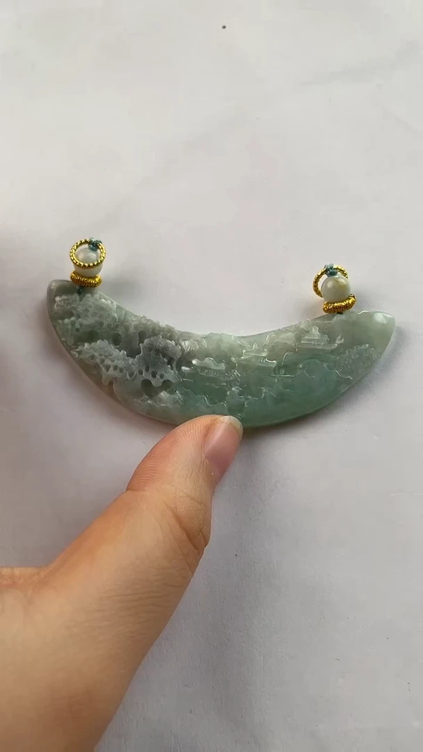 【闪购商品】翡翠颈饰未镶嵌1003赠链,部分宝贝微瑕主播介绍为准