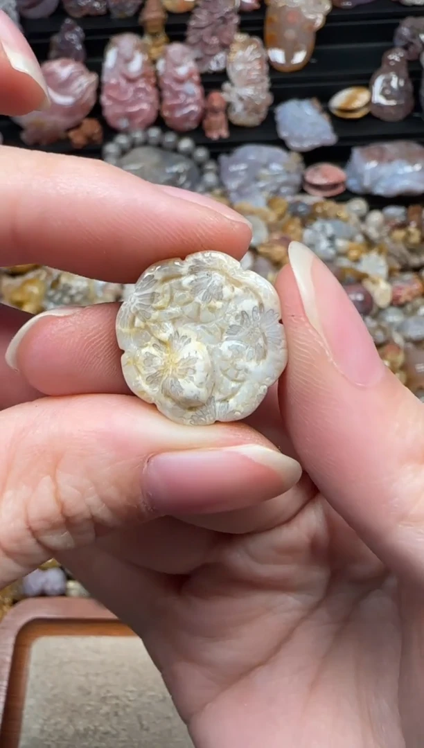 颈饰未镶嵌硅化珊瑚（珊瑚玉）370