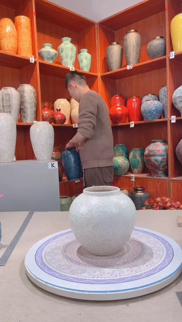 【闪购商品】瓶精品陶瓷花瓶 无花 茶白 小号