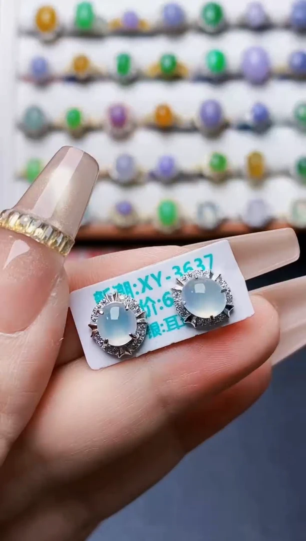 银S925镶嵌戒指翡翠0512