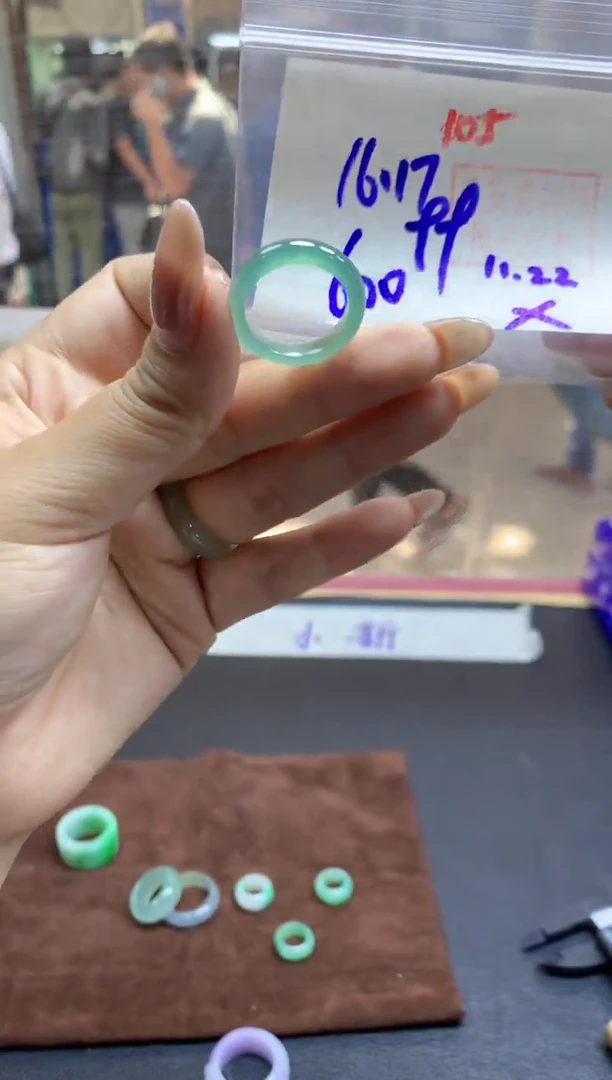 未镶嵌定制翡翠9****g戒圈#600元-毛货需精细抛光